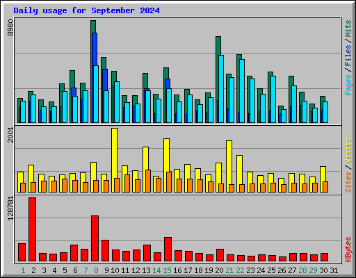 Daily usage for September 2024