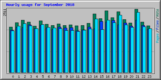 Hourly usage for September 2018