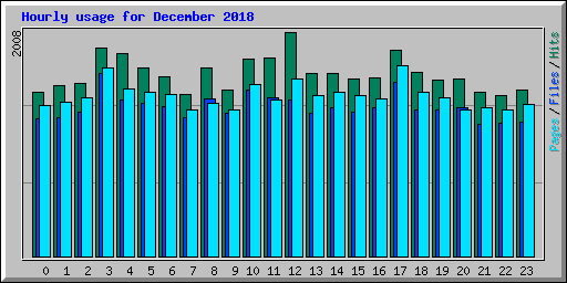 Hourly usage for December 2018
