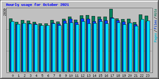 Hourly usage for October 2021