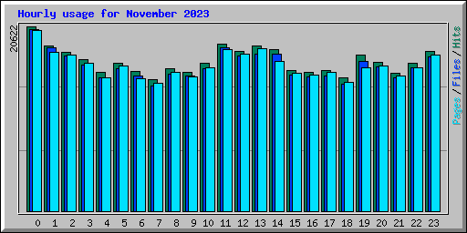Hourly usage for November 2023